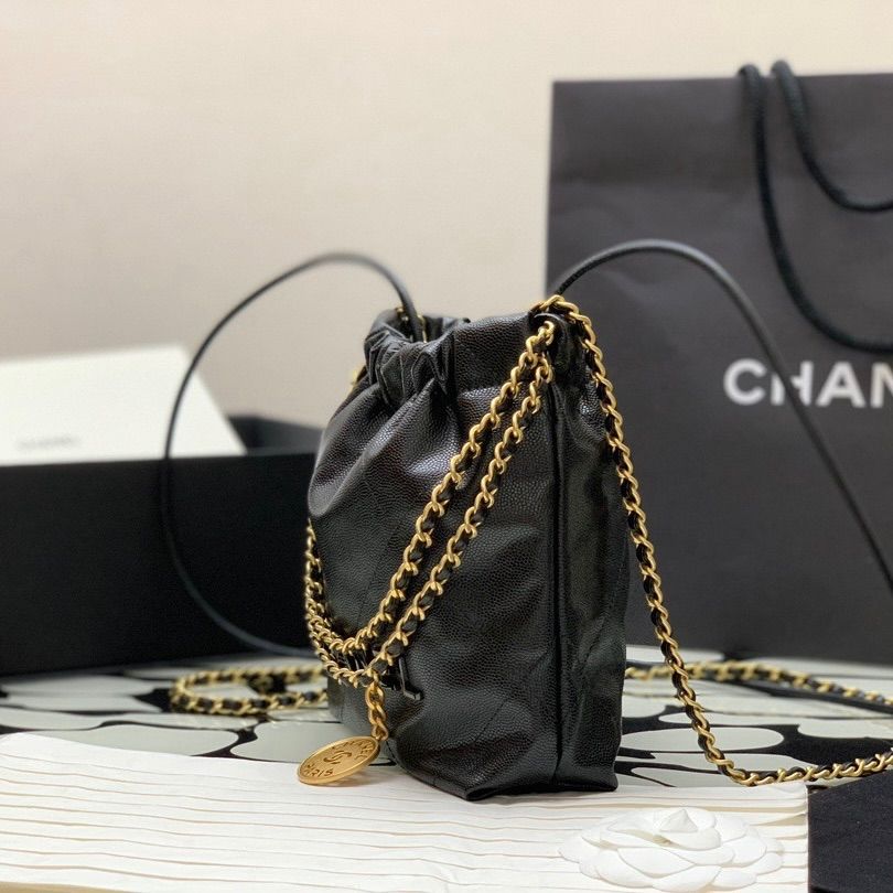 Chanel 23s 22bag mini 巾着チェーンバッグ