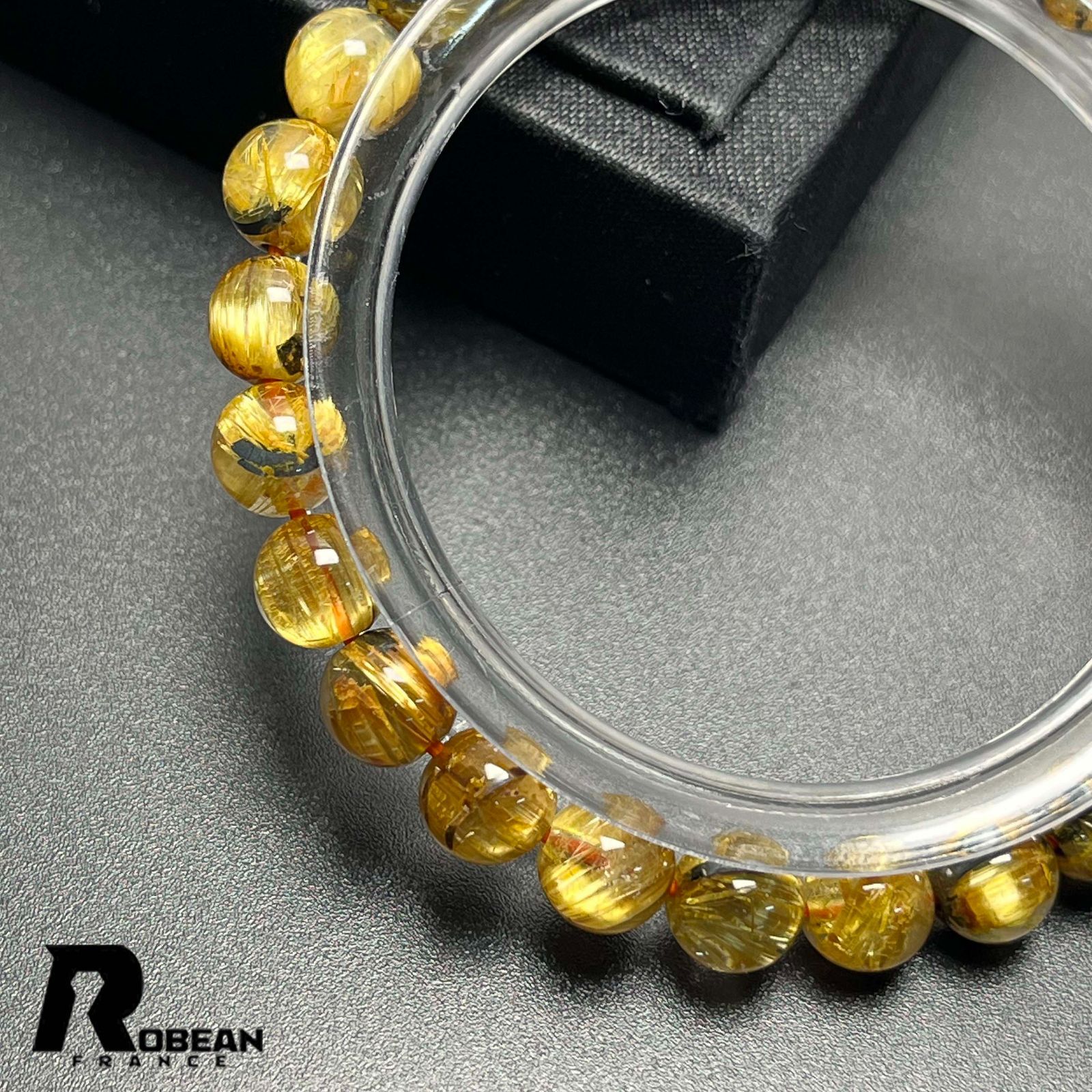 レア EU製 定価10万円☆ROBEAN・タイチンルチル☆黄金針水晶