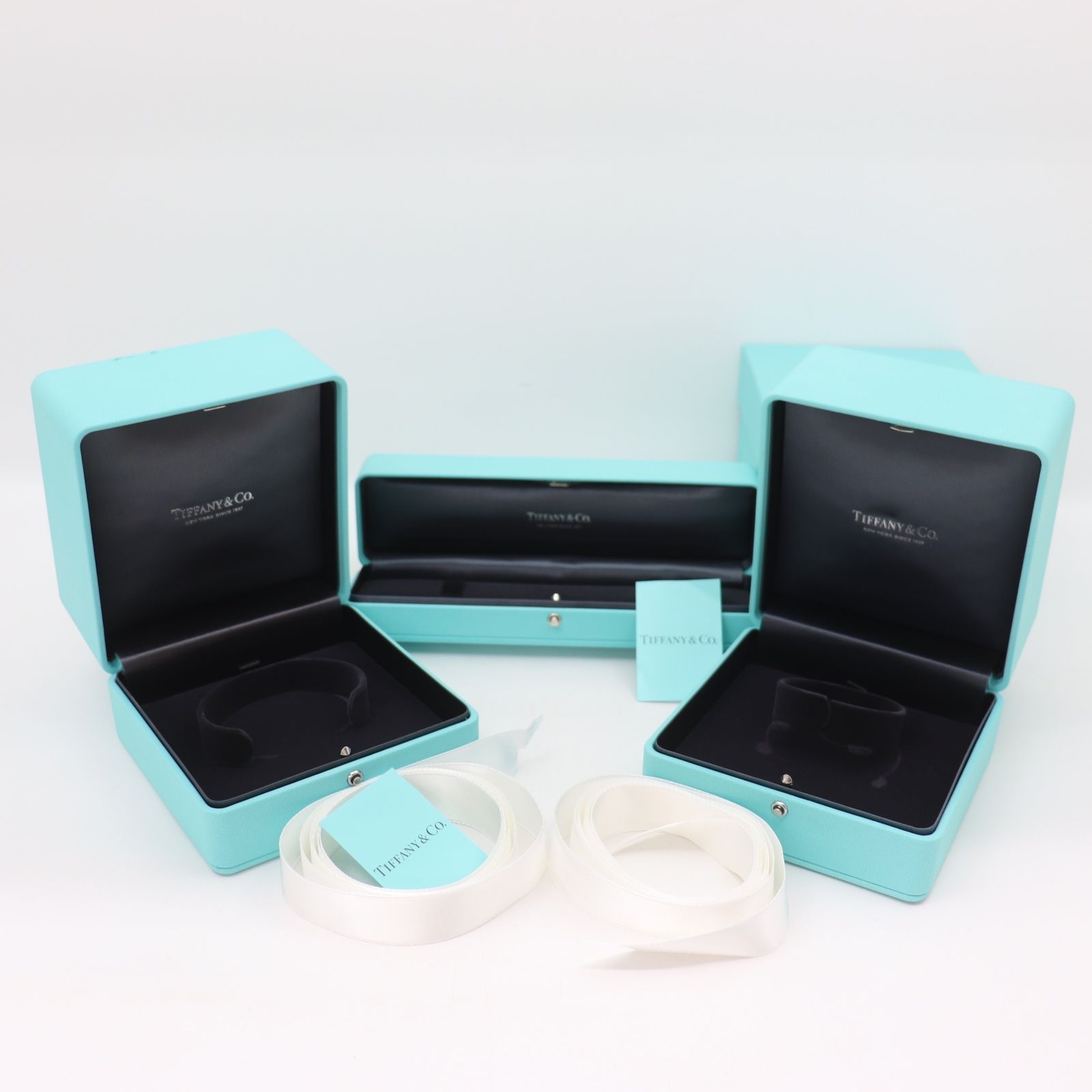 ITBPKAPJXSJW TIFFANY&Co ティファニー ジュエリー時計 腕時計用 ブルー ボックス ケース 空箱 セット リボン 保管 インテリア