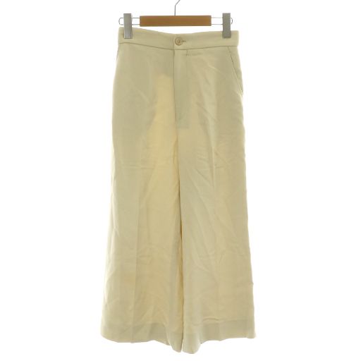 グッチ GUCCI トラック ワイドパンツ ジャージ フルレングス フ シェリーライン 36 XS ベージュ