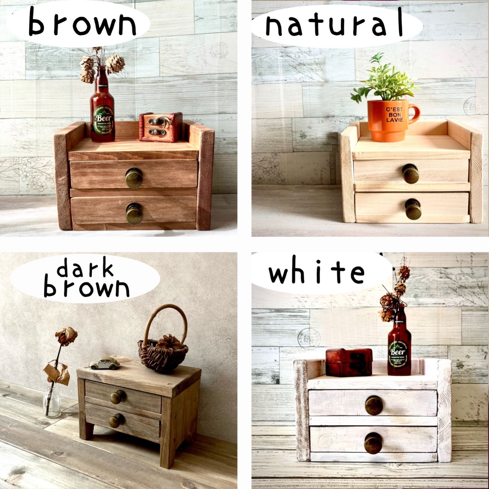 アクセサリーケース 木製 3段 引き出し ジュエリーケース