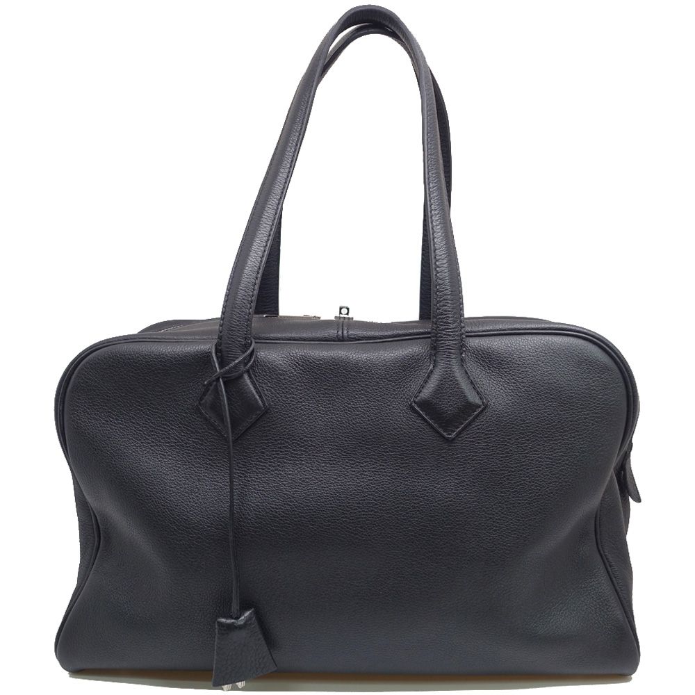 【美品】HERMES エルメス ヴィクトリア35 SV金具 エルメス HERMES ヴィクトリア35 □R刻 ブルーパラダイス SV金具