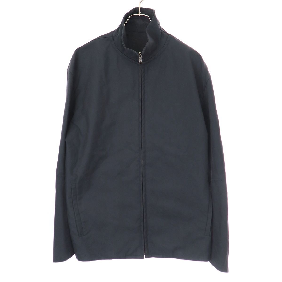 JIL SANDER ジルサンダー 2000's ハイネックジップアップキャンバスジャケット 421231 チャコール 48