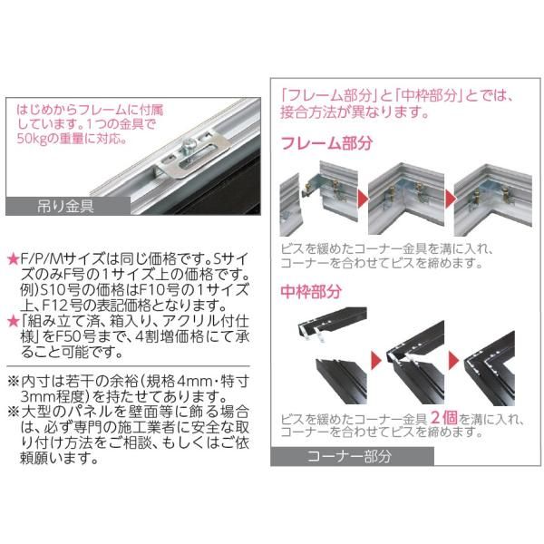 オーダーフレーム 別注額 油彩額縁 油絵額縁 アルミ製 ゼロ F40号 組寸サイズ1800 - メルカリ