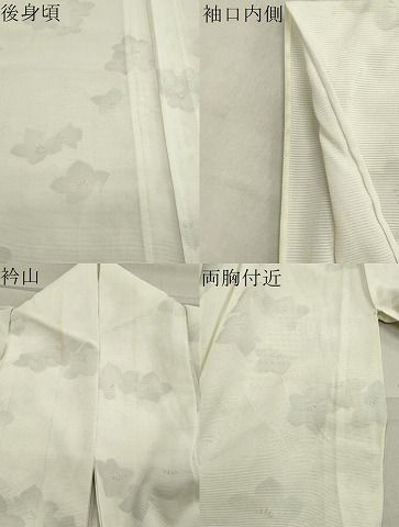 平和屋着物＊夏物 小紋 絽 舞花文 正絹 逸品 CAAV9044gh