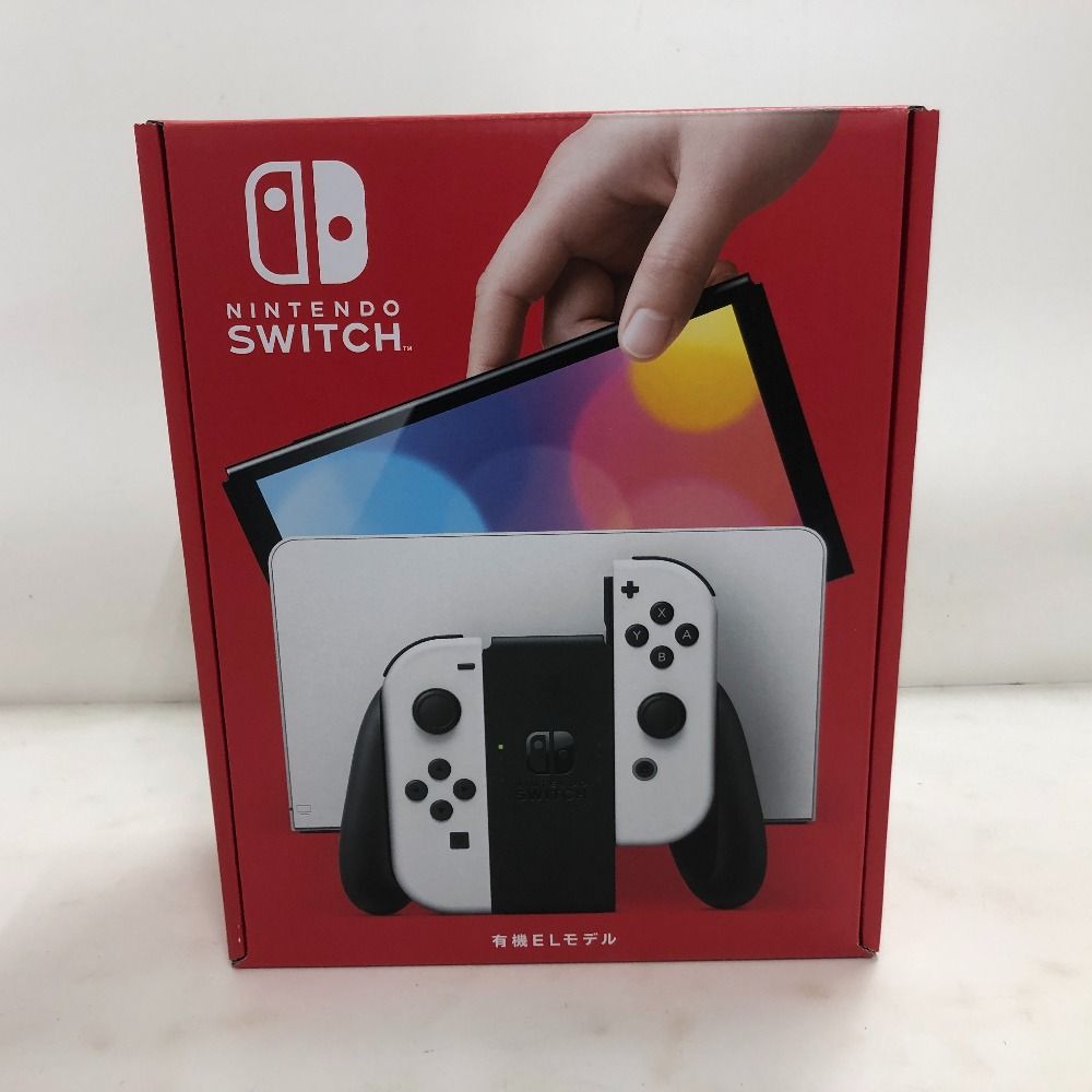02w06104 Nintendo Switch  有機ELモデル  Joy-Con(L)/(R) ホワイト 本体セット ※未使用品 【中古品】