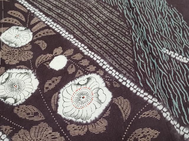 平和屋着物●訪問着　絞り　辻が花　銀彩　正絹　逸品　未使用　CAAW3989vf 平和屋着物○訪問着 絞り 辻が花 銀彩 正絹 逸品 未使用 CAAW3989vf