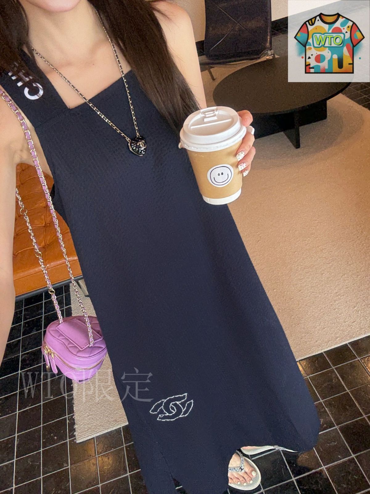 今日特価】Chanel 新款 ヴィンテージ風ロングワンピース-1