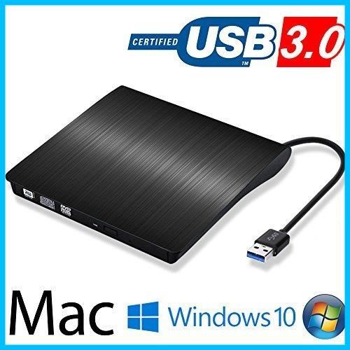 DVD ドライブ外付け USB 3.0 DVD プレイヤー ポータブルドライブ CD/DVD読取・書込 DVD±RW CD-RW USB3.0/2.0 Window/Mac OS両対応 高速 静音 超スリム