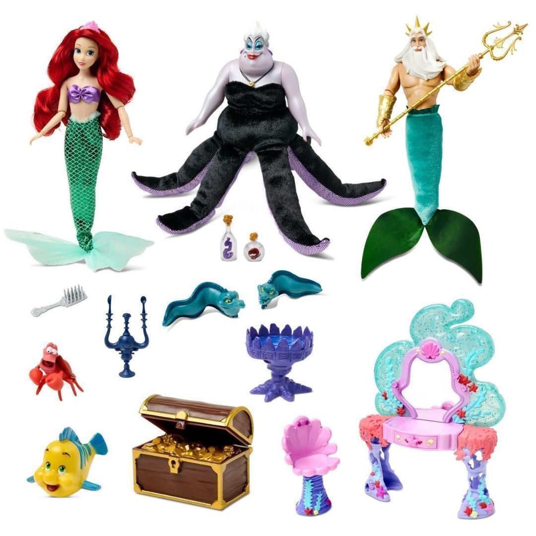 リトルマーメイド ドールセット アリエル トリトン ヴァネッサ エリック 新品 リトルマーメイド アリエル&アースラ&トリトン王