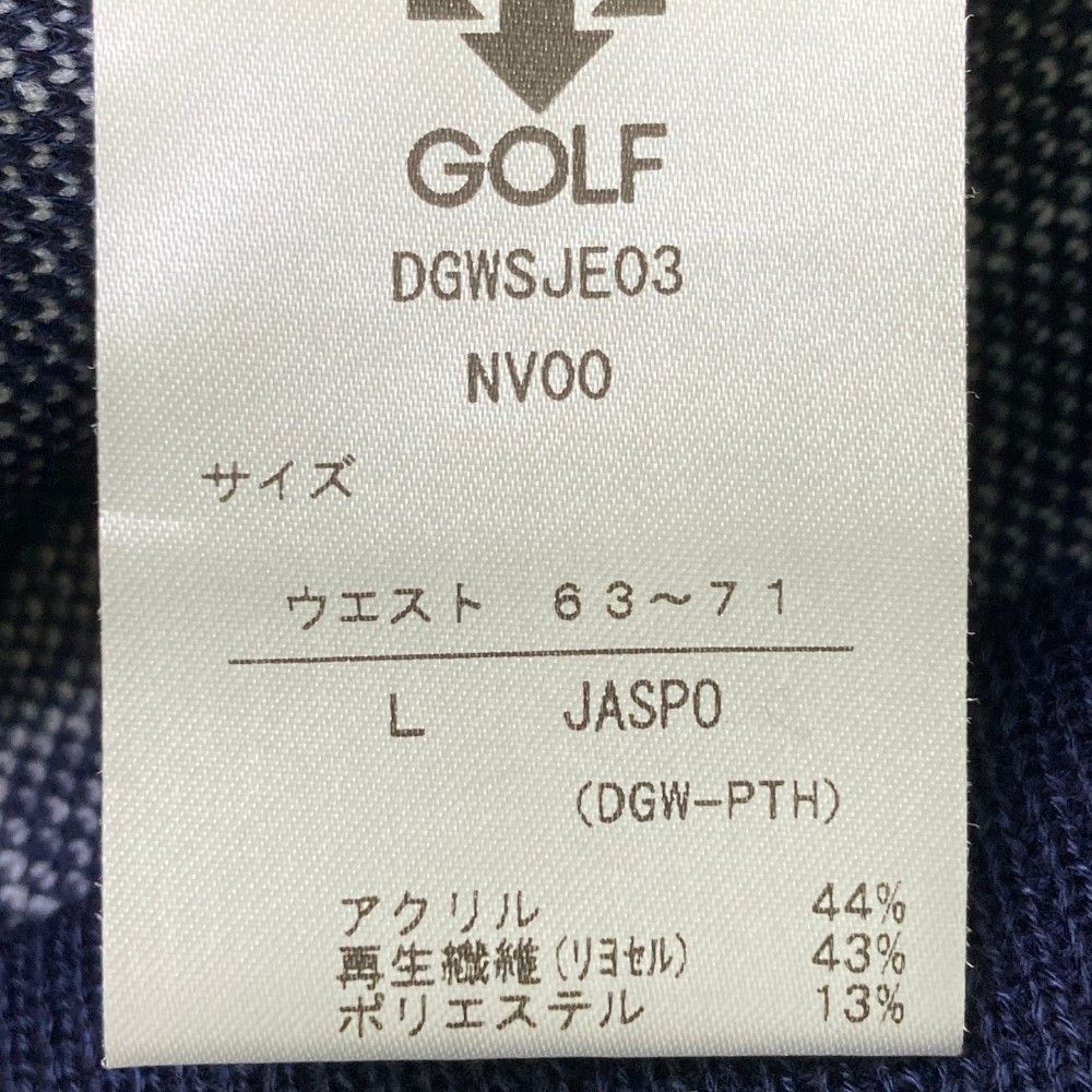 サイズ：L DESCENTE GOLF デサントゴルフ スカート ネイビー系