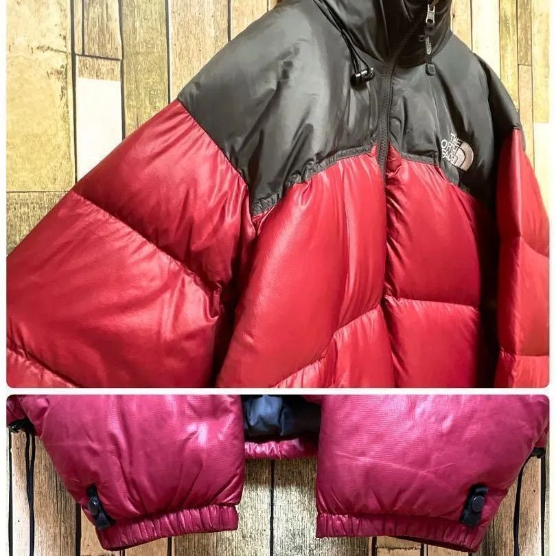 90年代当時物》ザノースフェイス THE NORTH FACE 赤☆ダウン