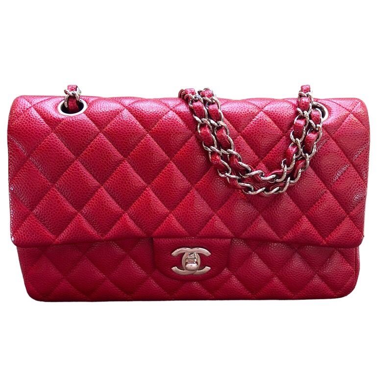 シャネル CHANEL マトラッセ25 A01112 メタリックレッド/SV金具  