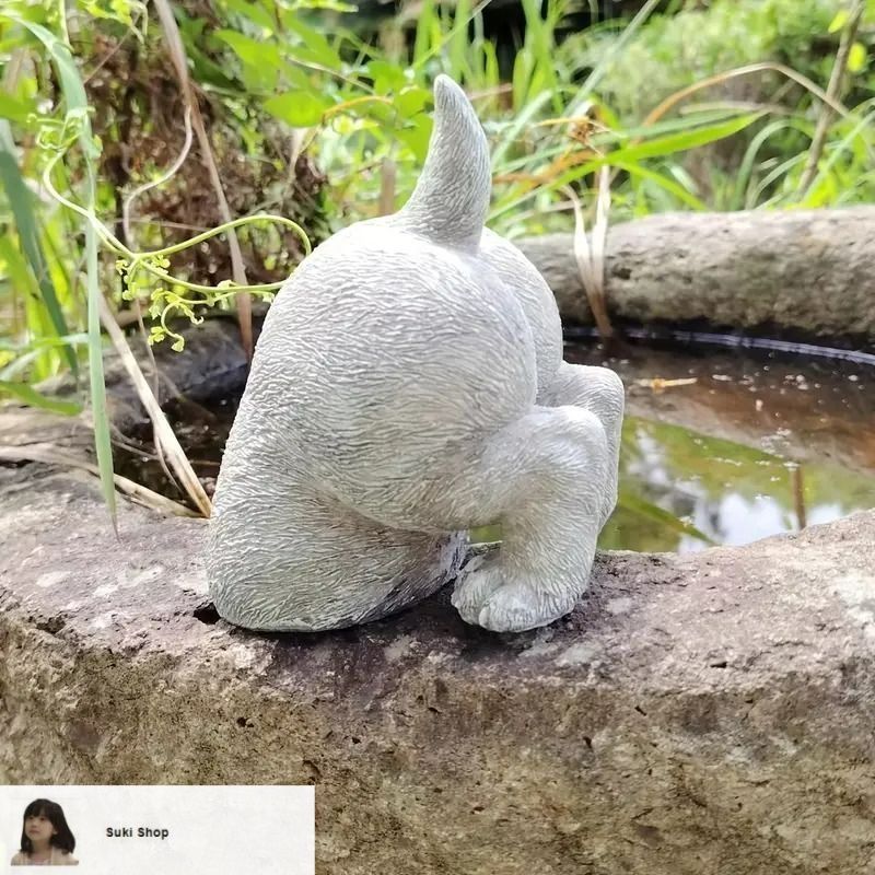 ガーデンオブジェ 置物 犬 ドッグ ガーデンオーナメント 彫刻 お