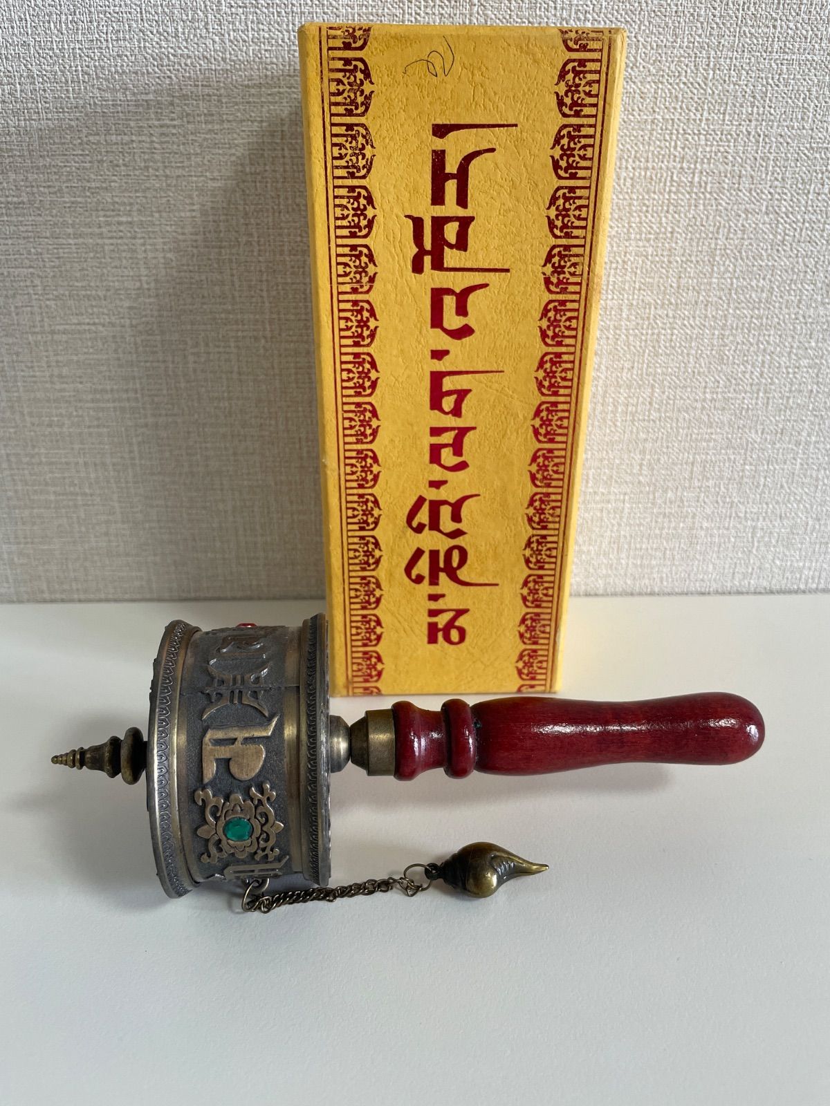コレクター収集品　チベット仏教　青銅　マニ車を廻す僧侶 コレクター収集品 チベット仏教 青銅 マニ車を廻す僧侶