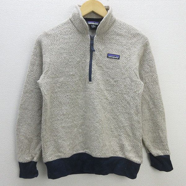 P■パタゴニア/PATAGONIA 26950FA18 ウーリエステル フリース プルオーバー【XS】ベージュ/LADIES■232【中古】