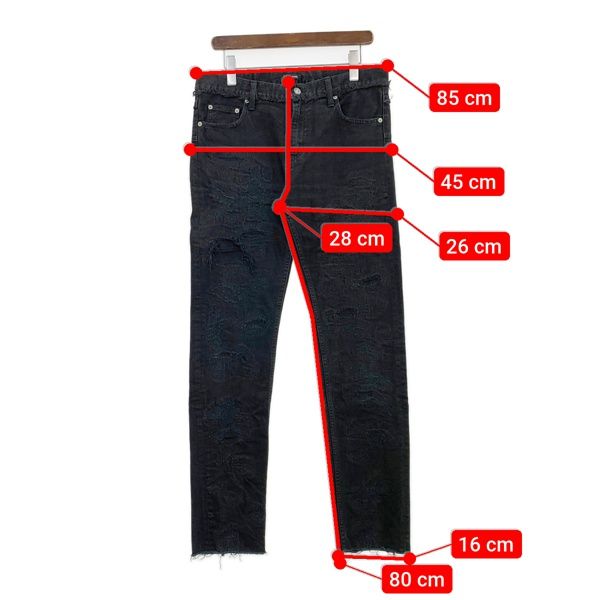クリスチャンダダ ダメージ加工 スキニーパンツ ジーンズ デニムパンツ 
