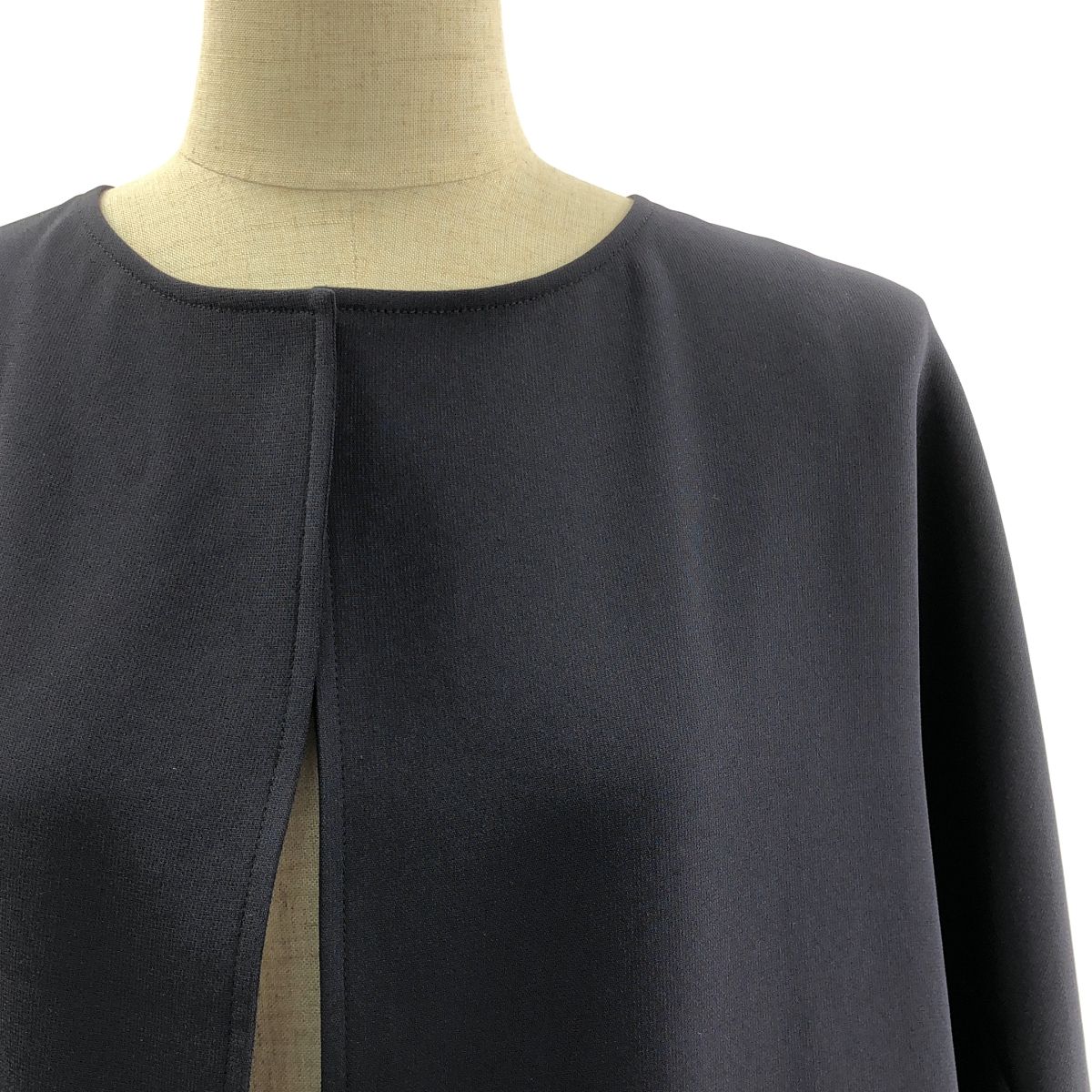 MUSE de Deuxieme Classe | ミューズドゥーズィーエムクラス | 2025SS | EDEN | ノーカラーコート | 総裏地 | F | ネイビー | レディース