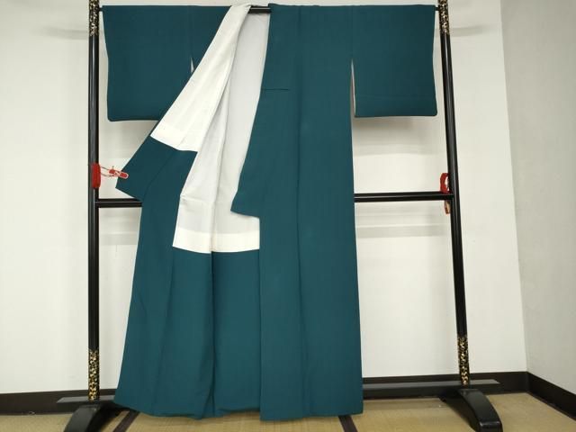 平和屋着物▽上質な紬　単衣　色無地　薄縹色　正絹　逸品　AAAY8305jh 平和屋着物▽上質な紬 単衣 色無地 薄縹色 正絹 逸品 AAAY8305jh