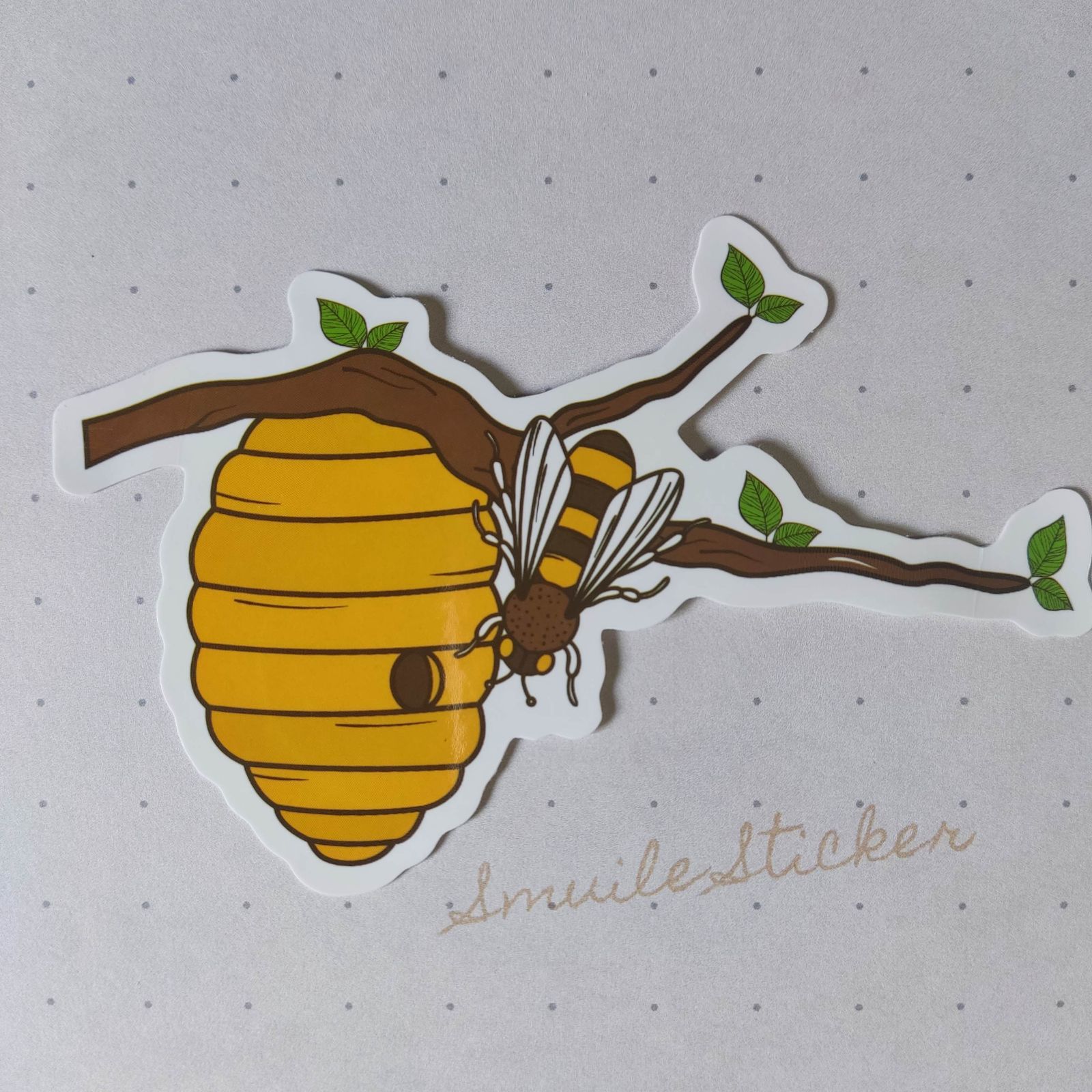 防水ステッカー・シール ミツバチ 蜂 リアル 蜂の巣 商品ID【ANA0040