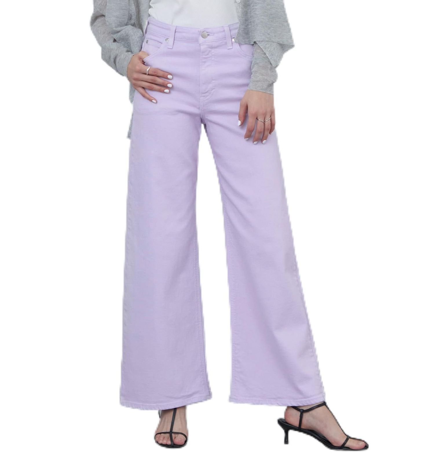XS_パープル リー ジーンズ STANDARD WARDROBE デニムパンツ ワイド 春夏 レディース パープル