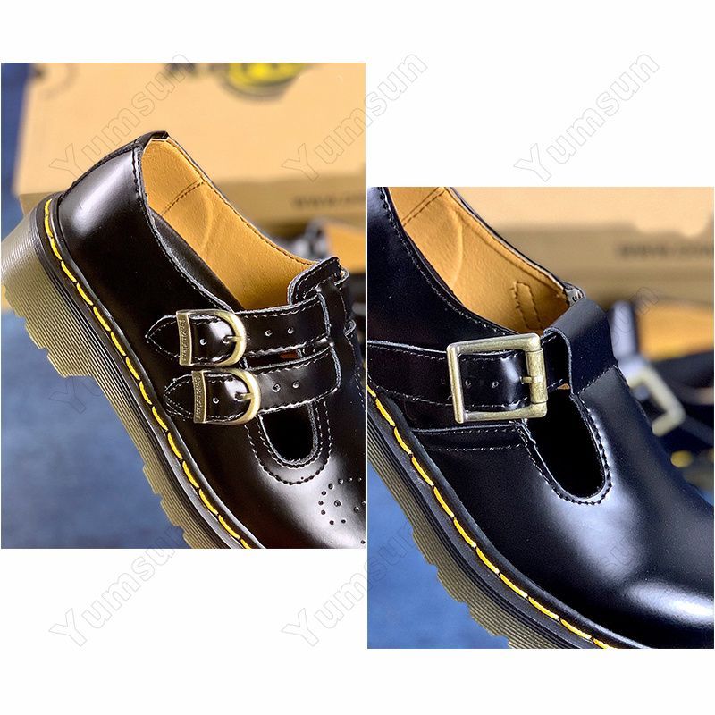 Dr.Martens  ドクターマーチン レディース メリージェーン POLLEY Tバーシューズ 1461 ブラック 革靴 黒 シューズ レザー ワーク ショート 女性