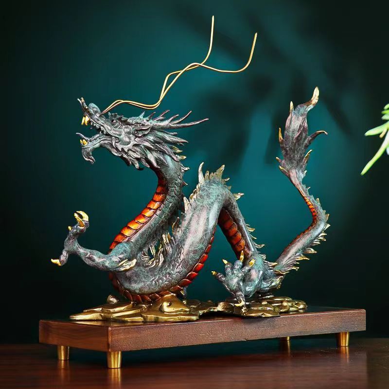 伝世蔵品】龍 置物2024年干支ドラゴン 極細工金属工芸 美術工芸