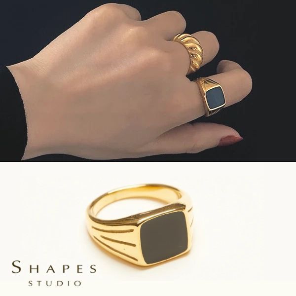 【SHAPES STUDIO】Vintage Squared シグネットリング SHAPES STUDIO】Vintage Squared シグネットリング - メルカリ