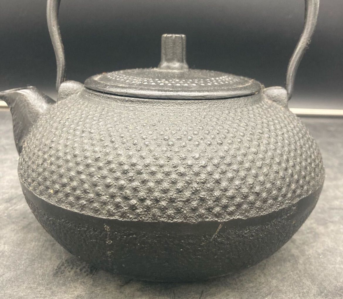 1472 南部鉄器 鉄 一也 作 鉄瓶 急須 鉄器 煎茶道具 金属工芸