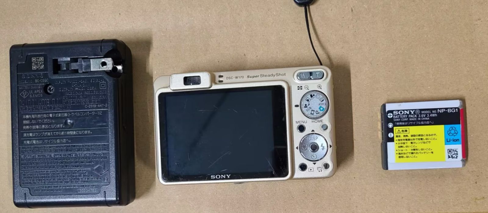 SONY DSC-W170 充電器 BC-CSGE バッテリー NP-BG 【公式通販】