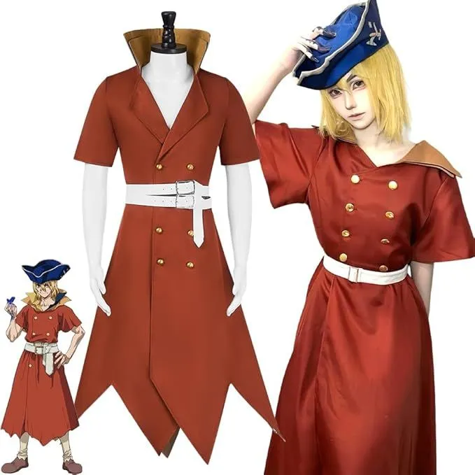 Dr.STONE 西園寺羽京 コスプレフルセット (衣装＋ウィッグ) Dr.STONE