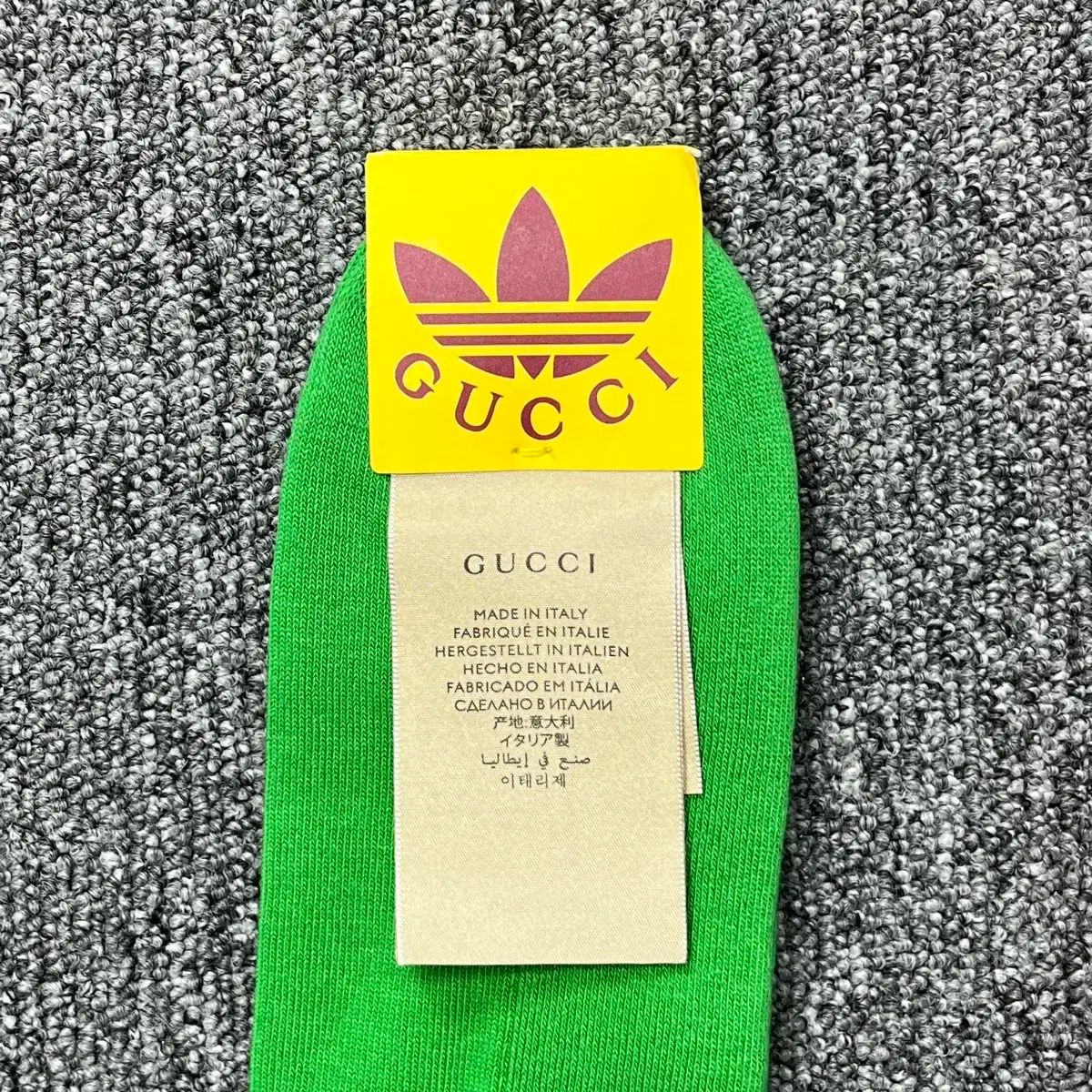 新品 GUCCI(グッチ) Adidas(アディダス) ソックス 靴下 グリーン