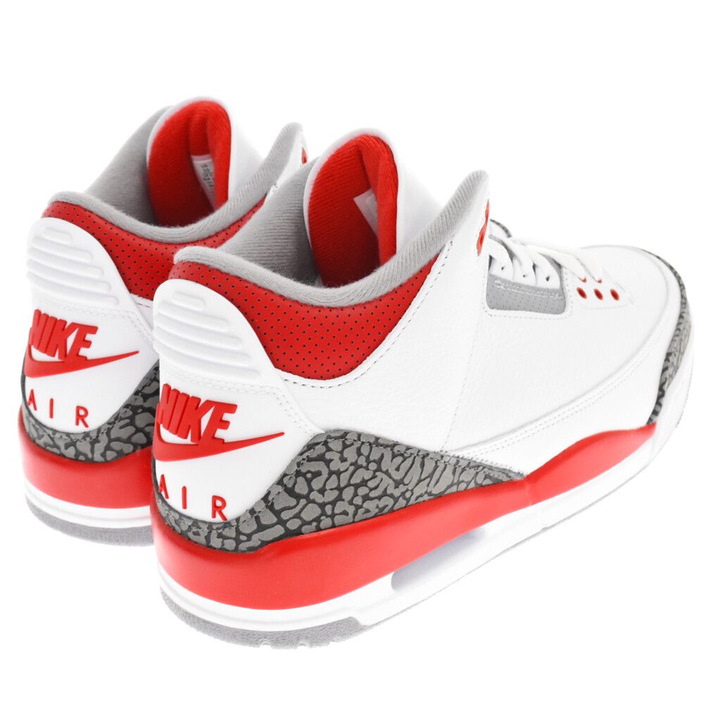 NIKE (ナイキ) AIR JORDAN 3 FIRE RED RETRO エアジョーダン3 ファイヤーレッド レトロ ハイカットスニーカー  レッド/ホワイト US10/28cm DN3707-160