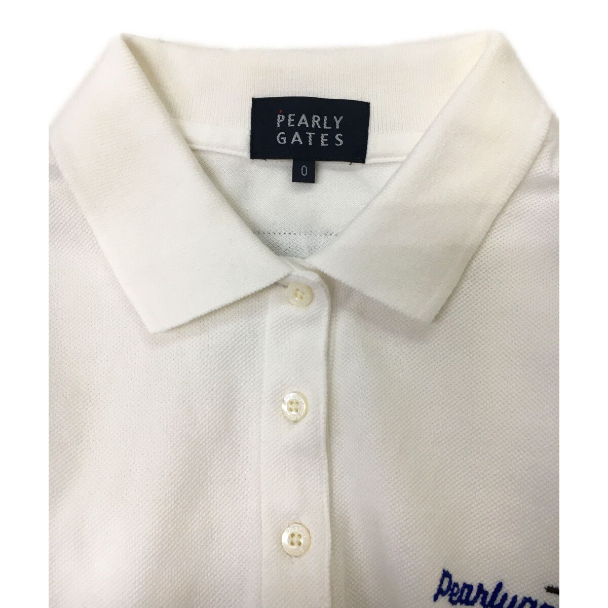 パーリーゲイツ　ホワイトポロシャツ サイズ2 中古 メンズ パーリーゲイツ PEARLY GATES 半袖ポロシャツ 6(LL