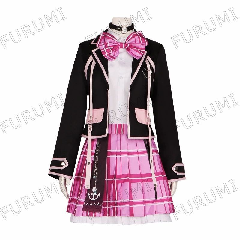 YouTuber ホロライブ コスプレ 湊あくあ みなとあくあ 制服 コスプレ衣装 ウィッグ付き カツラ 大人用 仮装 hololive バーチャルライバ cosplay イベンド 変装 仮装 プレゼント 祭り仮装 コスチューム アニメ クリスマス ハロウィン