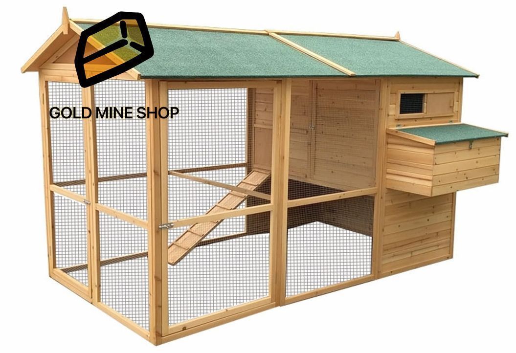 鶏小屋大型 屋外チキンコープ 木製マルチレベルヘンハウス ネスティングボックス付き耐候性家禽15?20羽の鶏用の大きなチキンコープ
