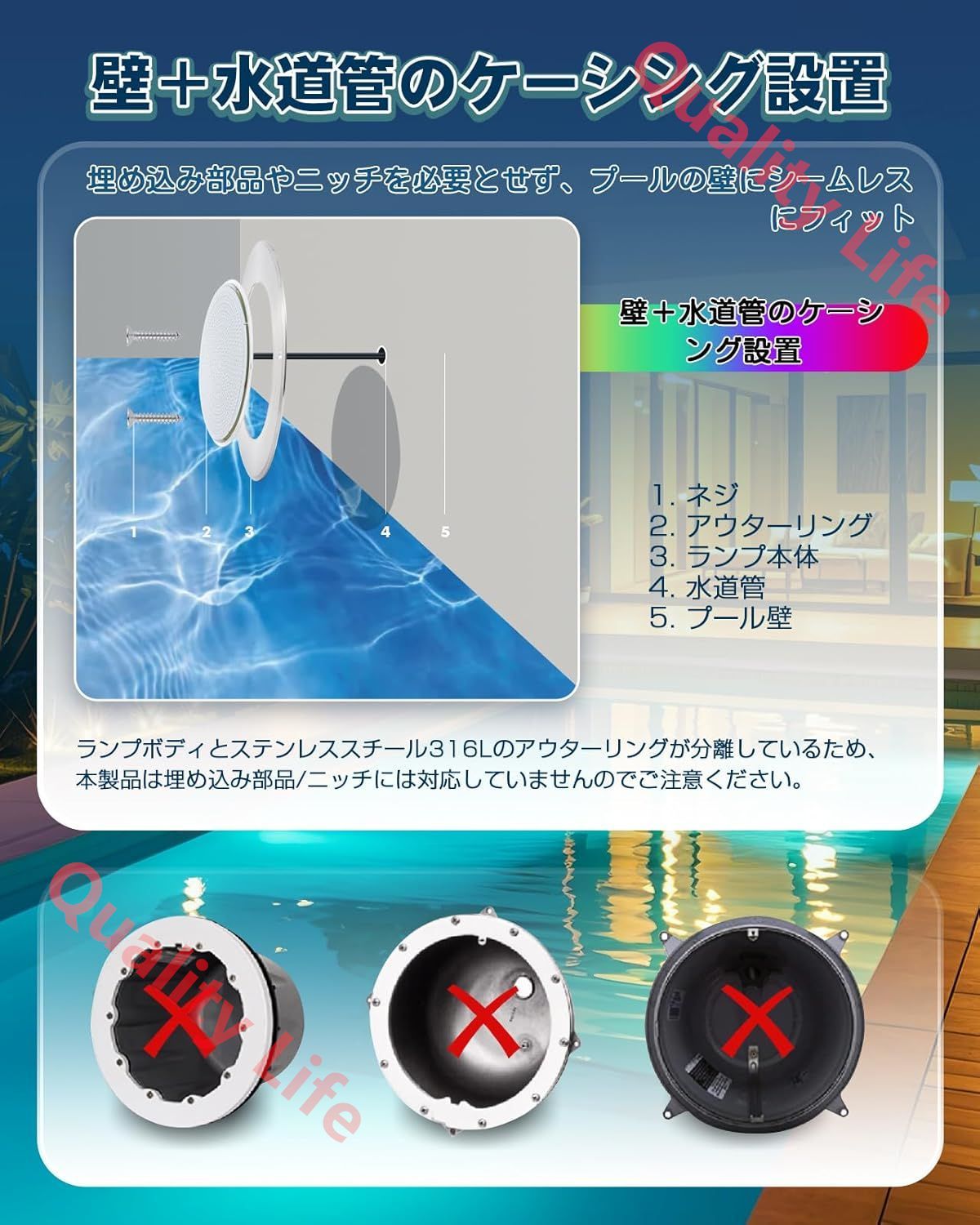 15mコード|変圧器付き 316Lステンレス鋼