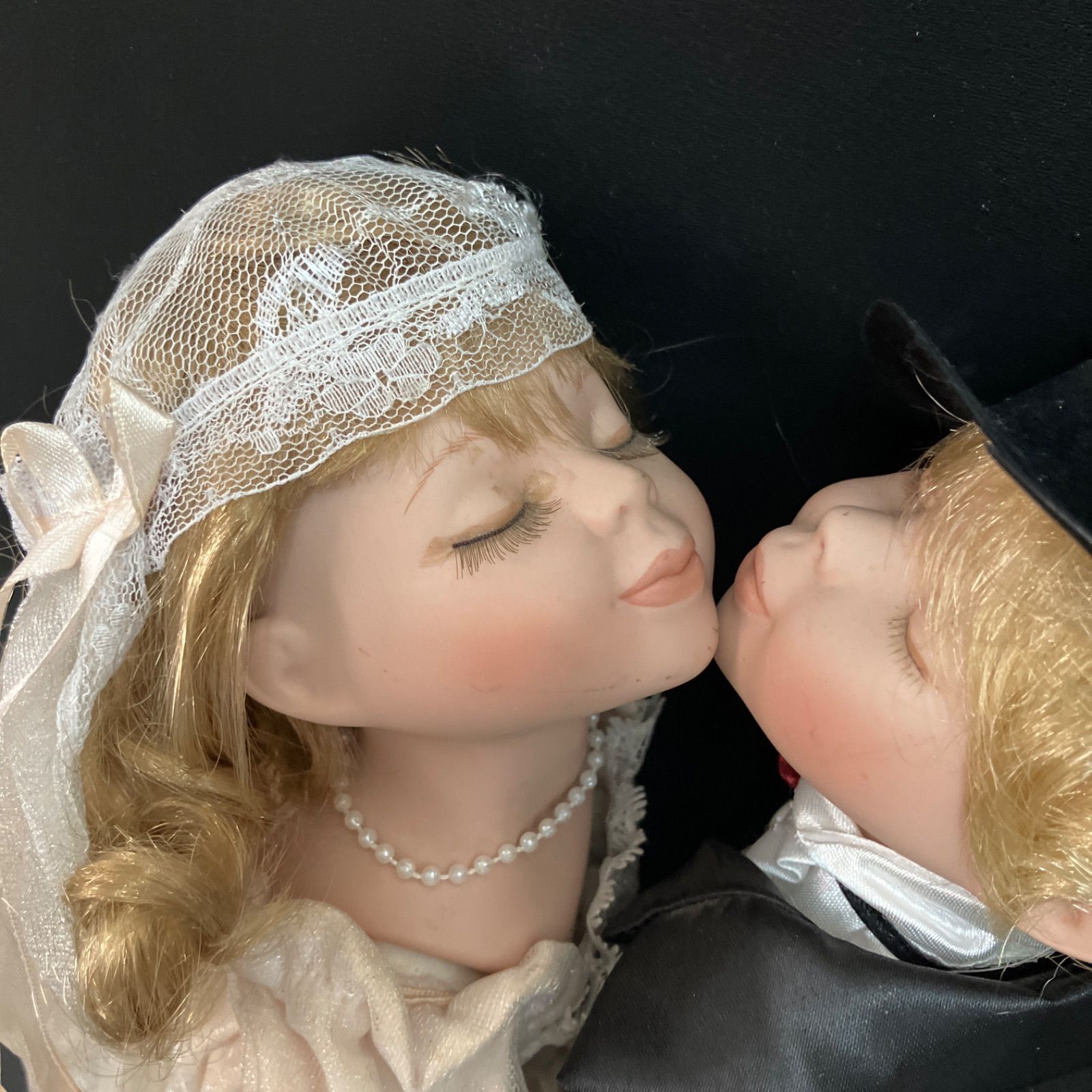 ビスクドール キスカップル ペア 人形 ウェディング 結婚式