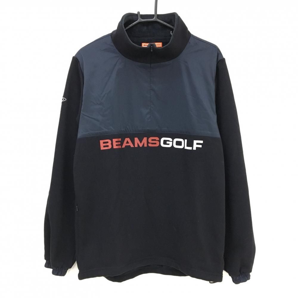 ビームスゴルフ ハイネックブルゾン ダークネイビー×ネイビー 裏起毛 一部切替 メンズ L ゴルフウェア BEAMS GOLF