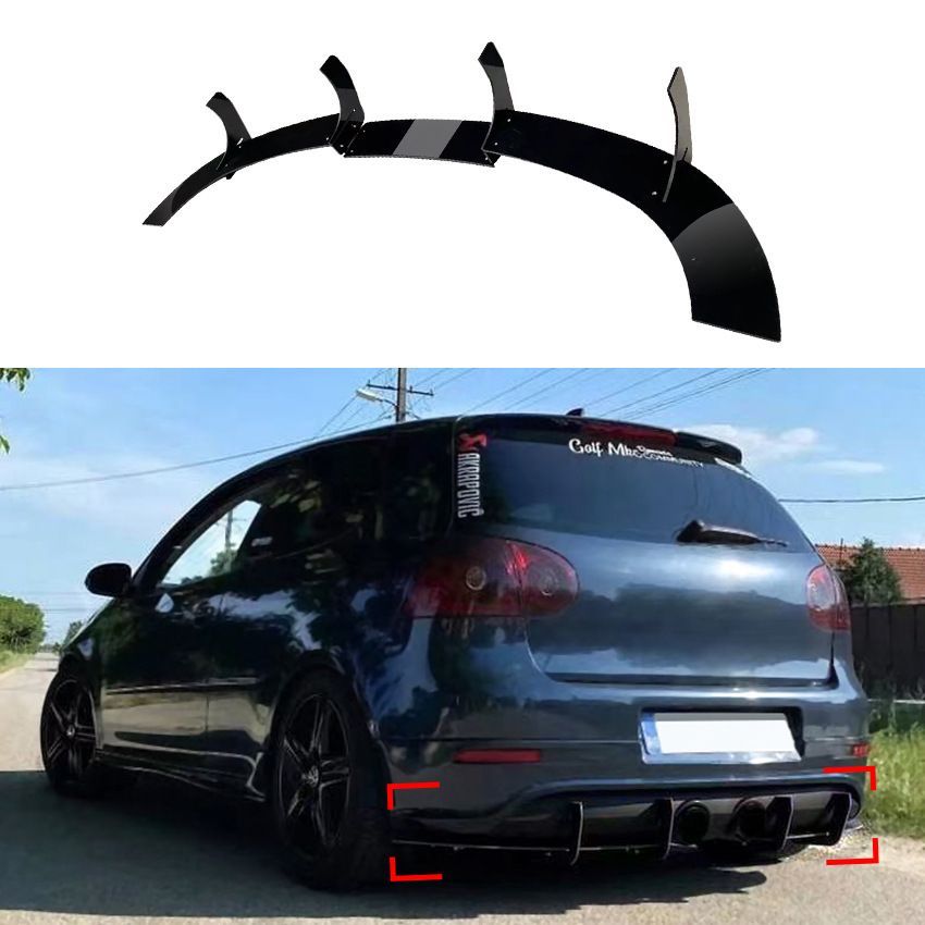 メンズ カーアクセサリー スポーツ外装 春夏向け VW ゴルフ5 Golf MK5 R32対応 リアディフューザー 尾唇スポイラー 71cm PP製