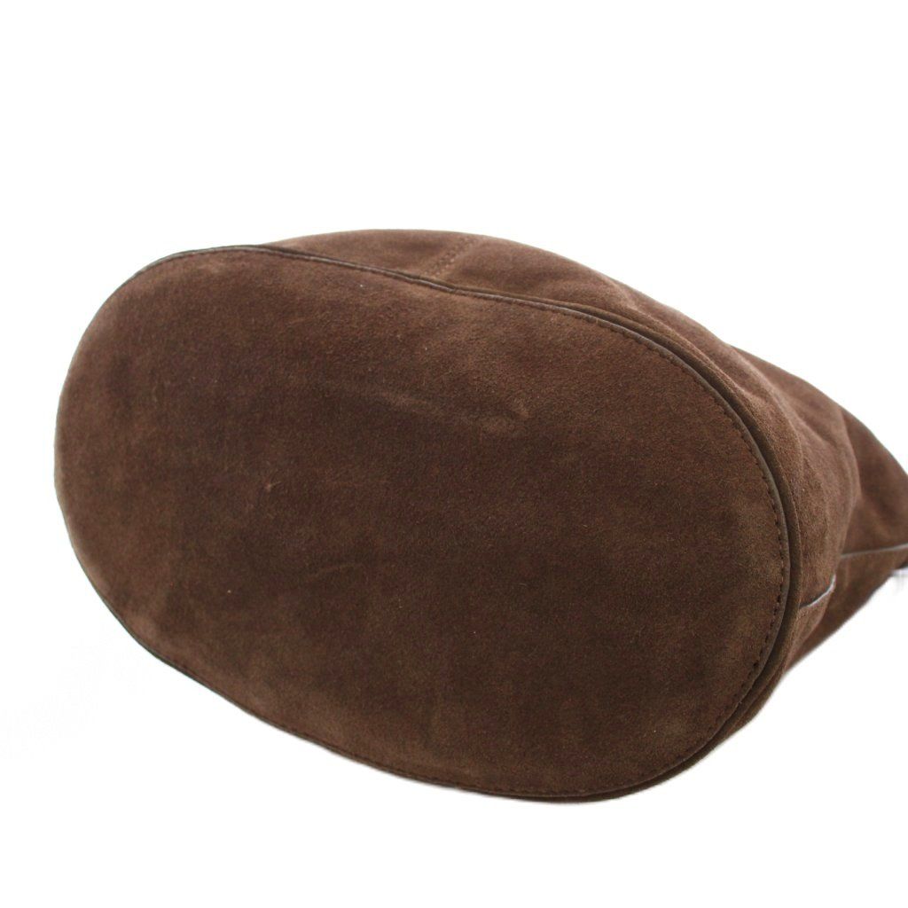 ザラ ZARA ソフトスプリットスエード アシンメトリー バケット バッグ