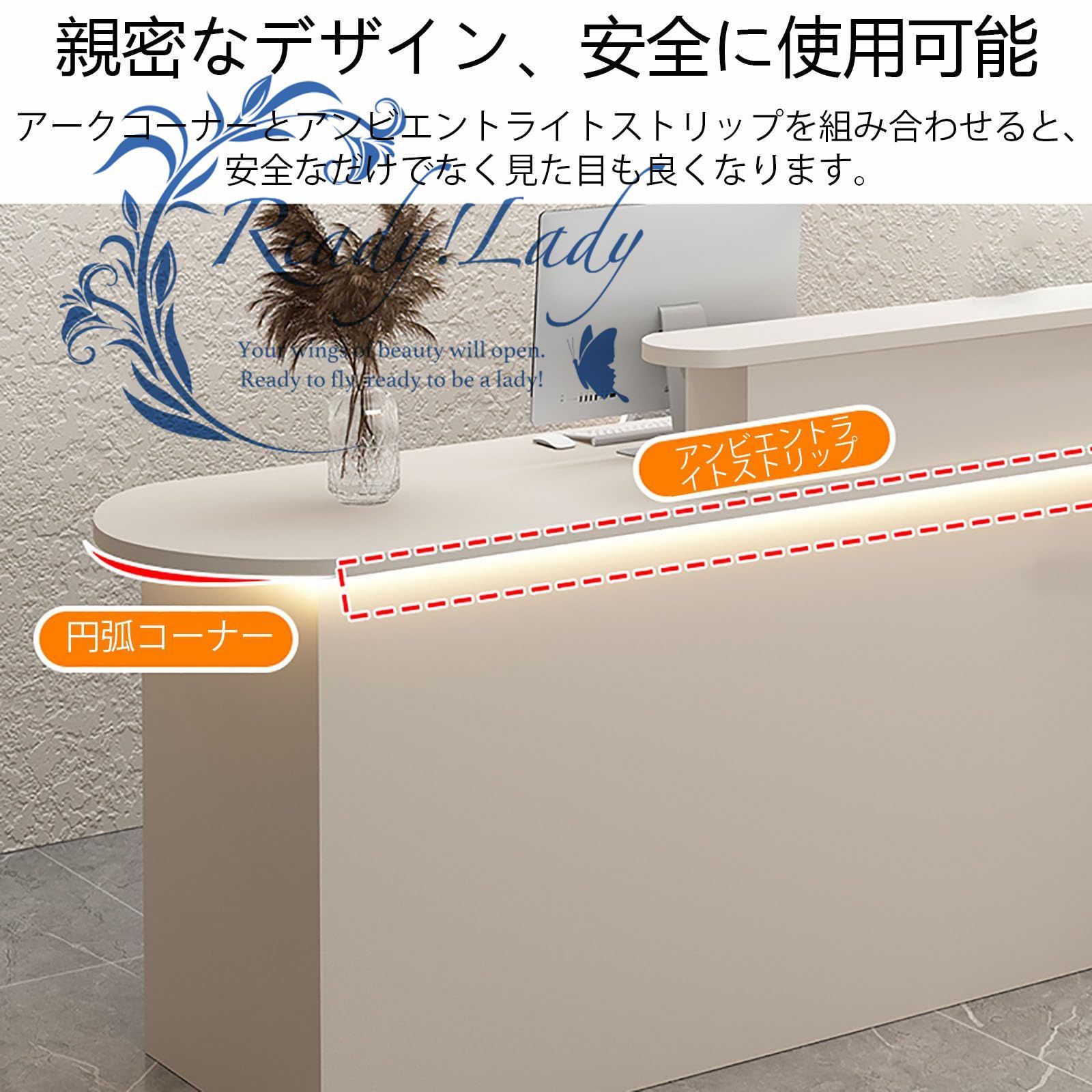 木製のレセプションデスク カウンターテーブル