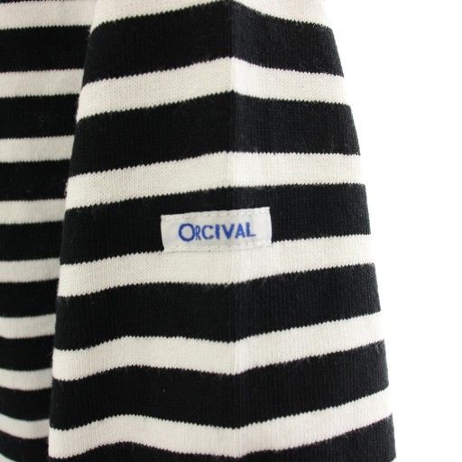 新品　オーシバル　ワイド　ボーダー　カットソー　バスクT ホワイト ブラック 新品 オーシバル ワイド ボーダー カットソー バスクT ホワイト