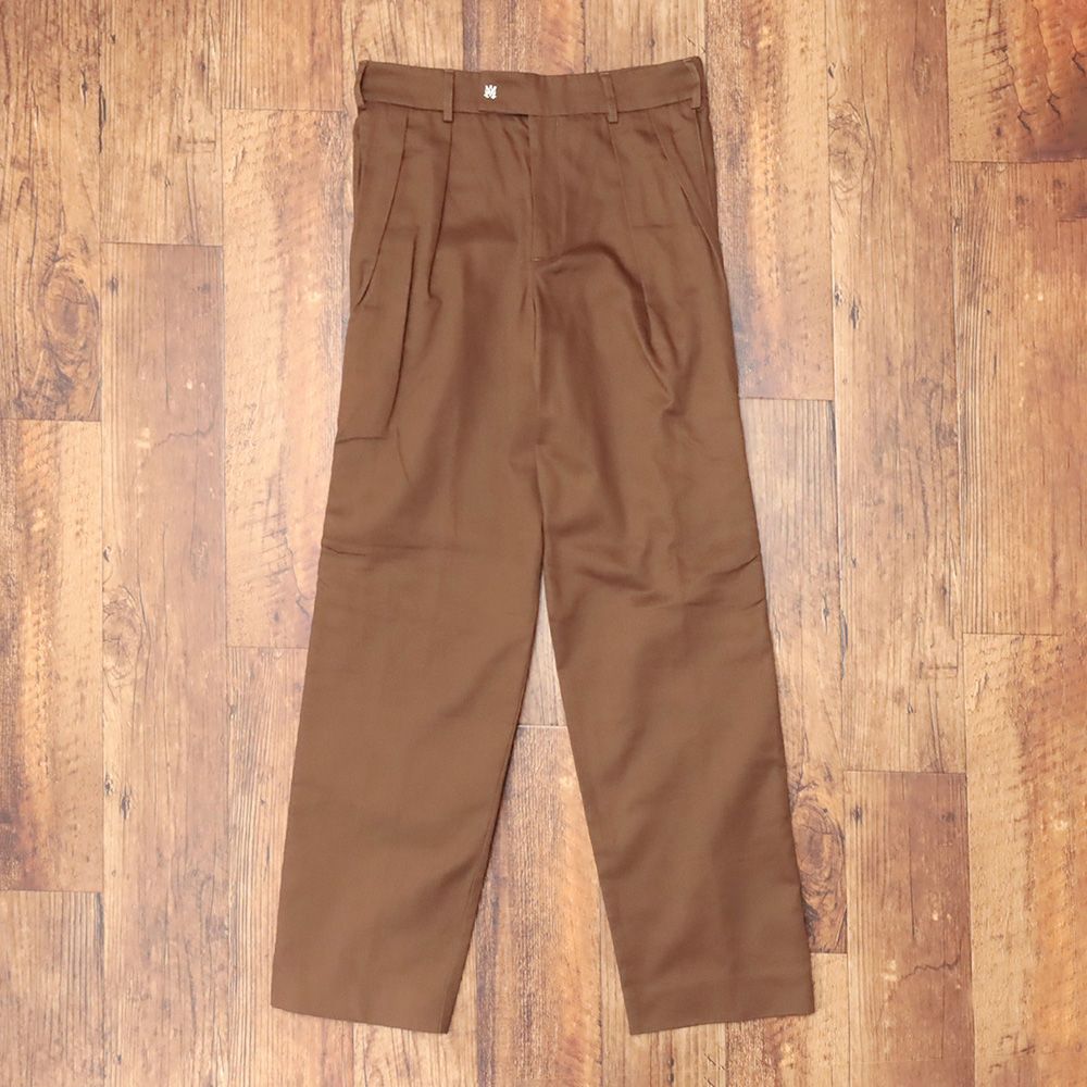 秋冬 AMIRI サイドスナップボタン パンツ サルエル ワイド 個性 モード イタリア製 アミリ 茶色 ブラウン md 240