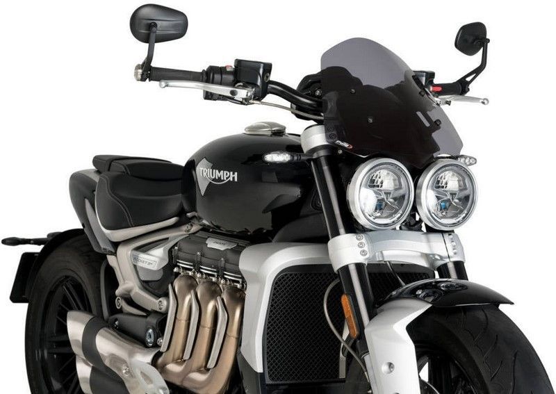 Puig / プーチ ウインドシールド New Generation ツーリング TRIUMPH ROCKET 3 2020 ダークスモーク | 20283F
