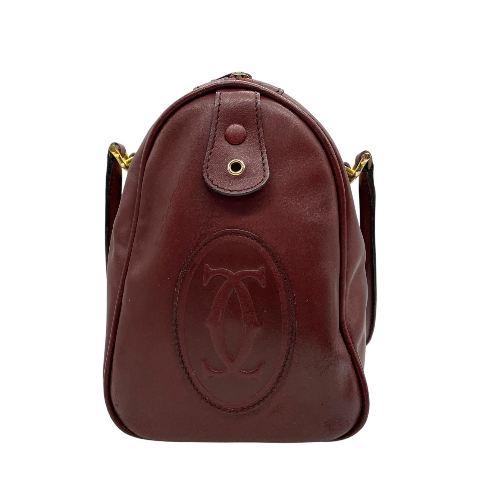 美品✨カルティエ ショルダーバッグ ボルドー レザー Cartier / カルティエ □ ショルダーバッグ ボルドー レザー