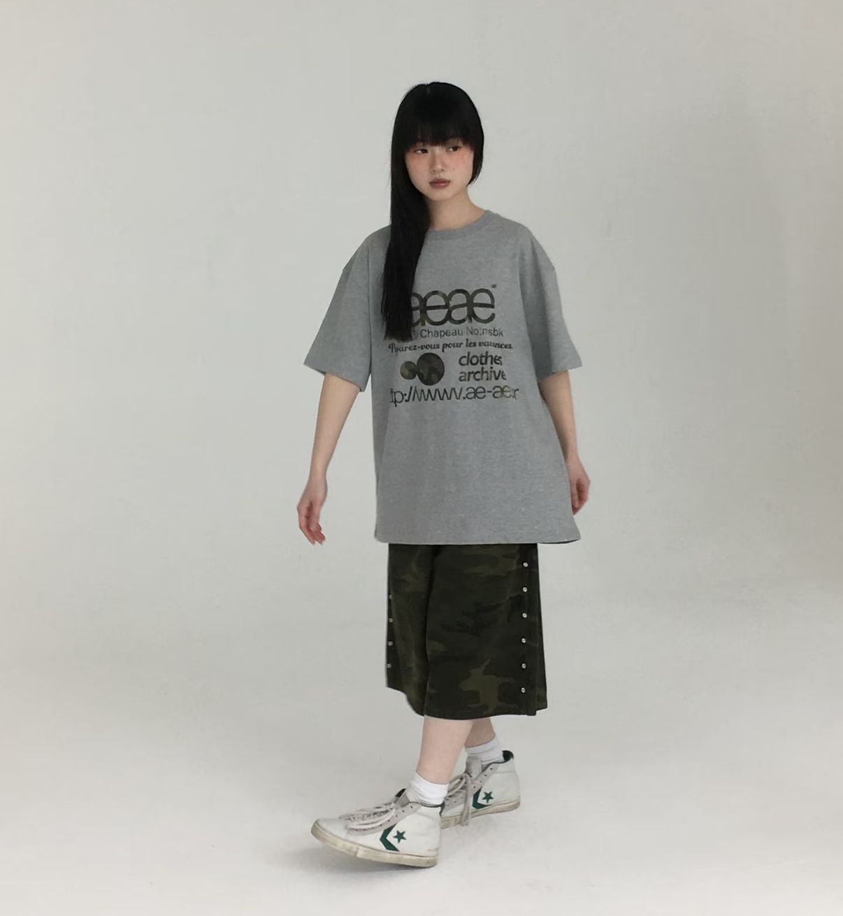 人気★安心国内発送【AEAE】WEB LOGO T-SHIRTS 半袖 Tシャツ ☆AEAE☆WEB LOGO T-SHIRTS☆送料・関税込☆ (AEAE/Tシャツ