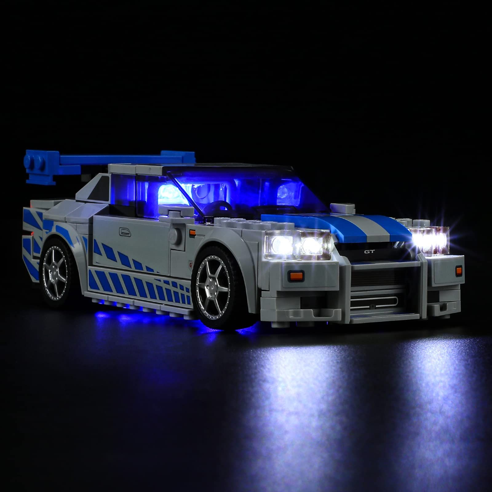 Vaodest LED ライト レゴ76917スピードチャンピオン ワイルドスピードチャンピオン 高速-激怒の日産 スカイライン GT-R R34 おもちゃの 76917 2 Fast 2 Furious Nissan Skyline Gt-r R34