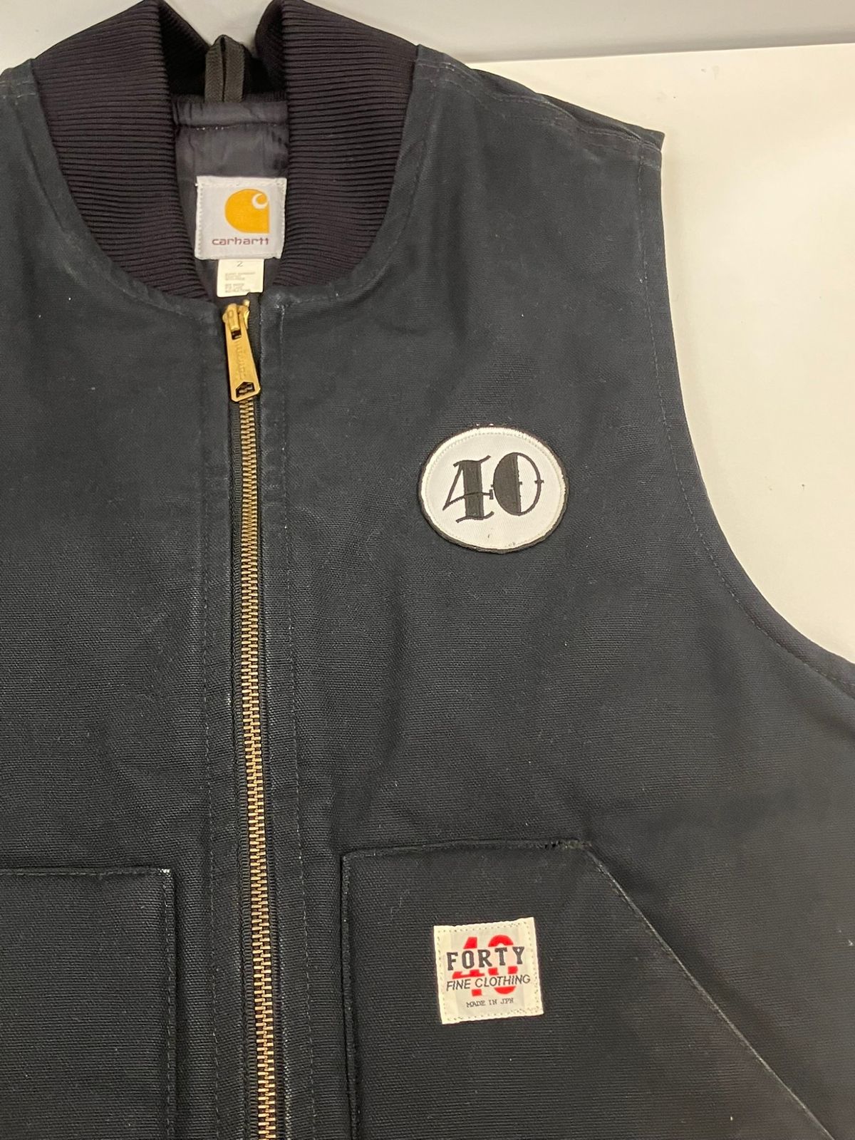 USアス Forty Fine Clothing Carhartt ダックベスト カーハート Carhartt × FORTY FINE CLOTHING リブ ダックベスト