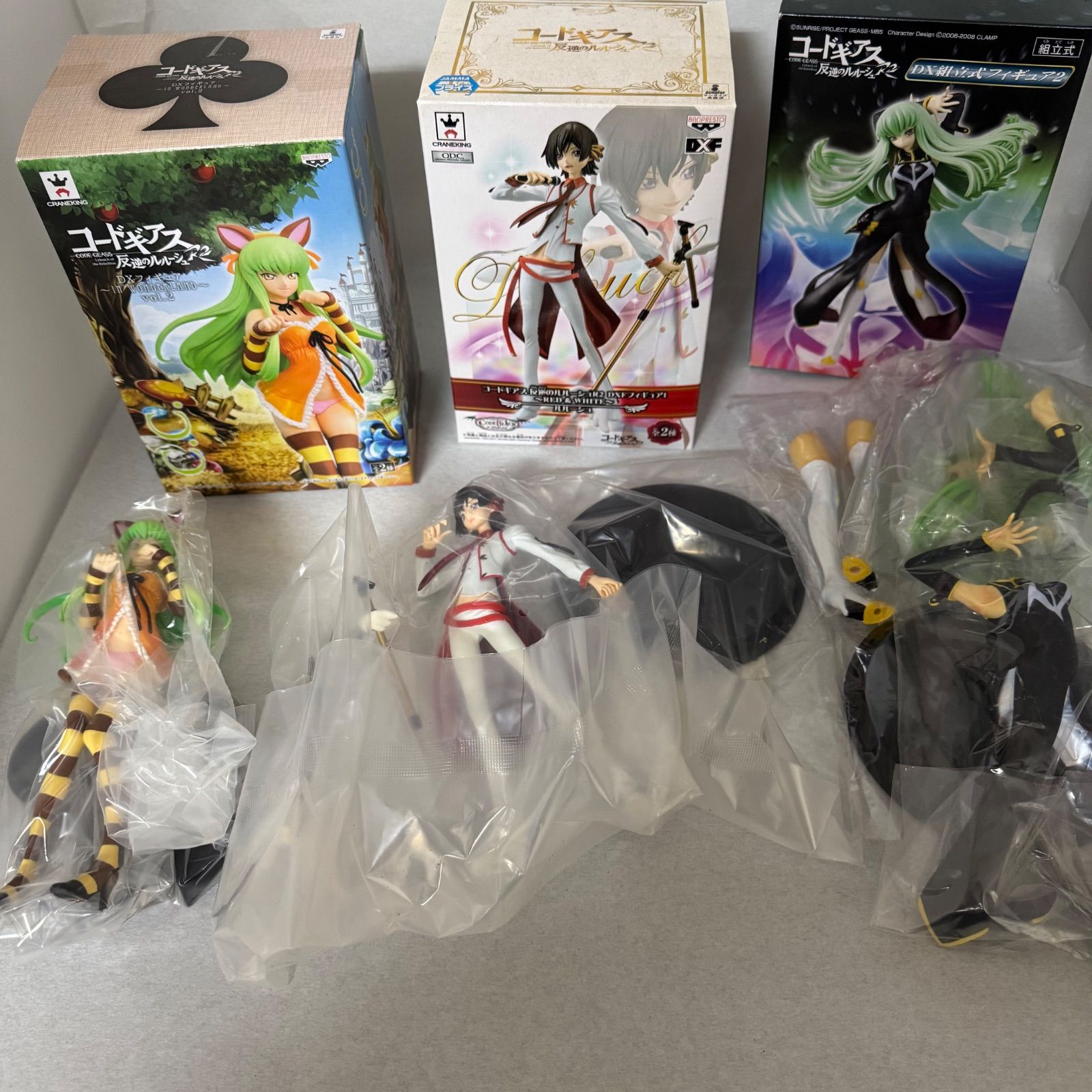 コードギアス☆フィギュア3点set☆C.C.☆ルルーシュ☆開封済未使用